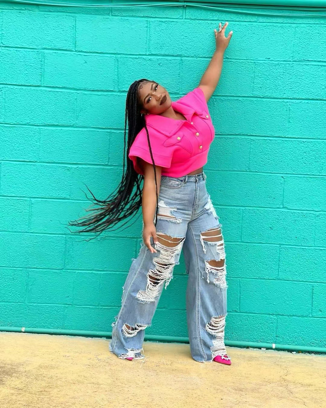 Sexy Chic Ripped Denim Pants 5