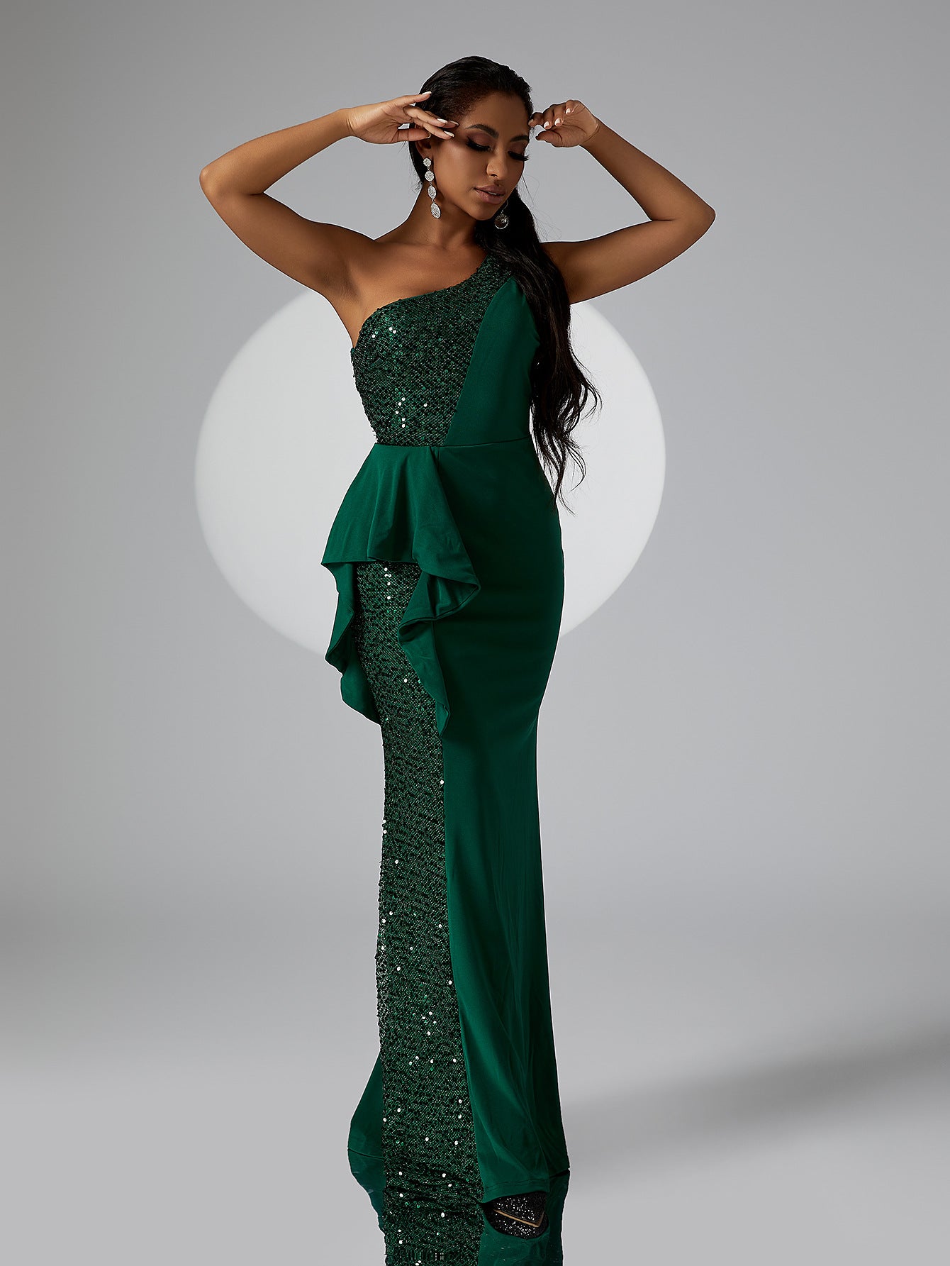 Women One Shoulder Sleeveless Bodycon Dress Evening Dress 9