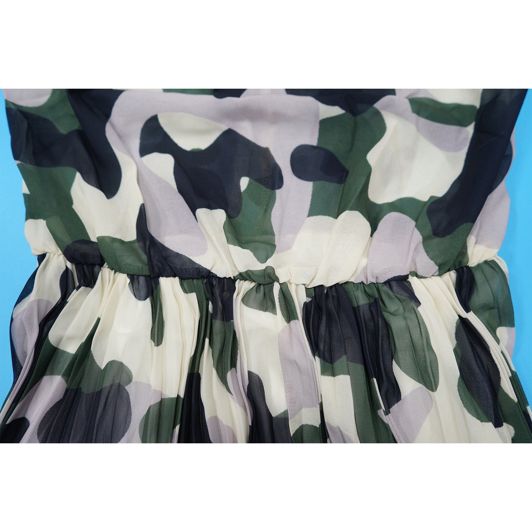 Women's African Plus Size Camouflage Loose Pleated Dress 16