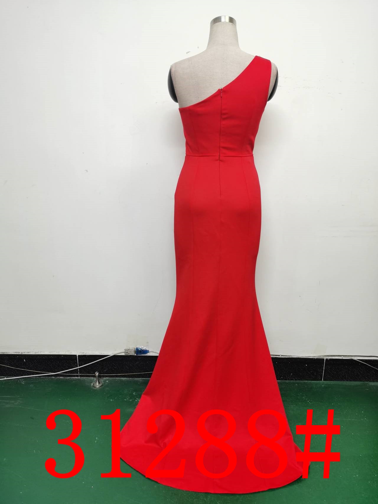 Women Elegant Satin Slit Formal Party Evening Dress 33