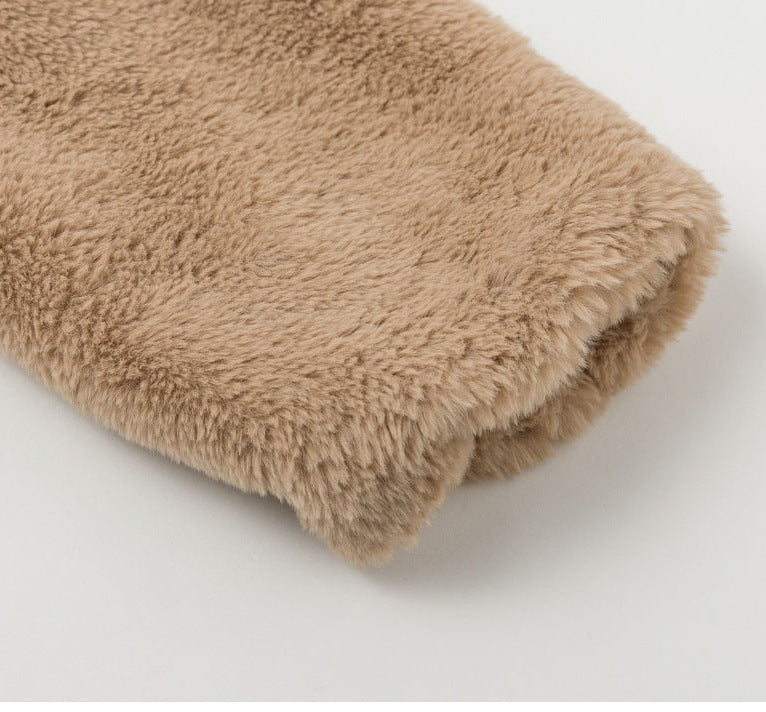 Women furry zipper warm jacket 20