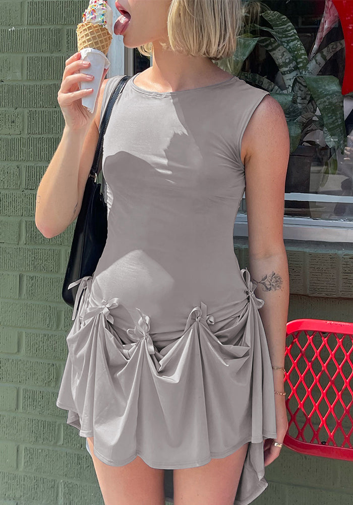 Women's Summer Fashion Sleeveless Slim Waist Slim Adjustable Dresses