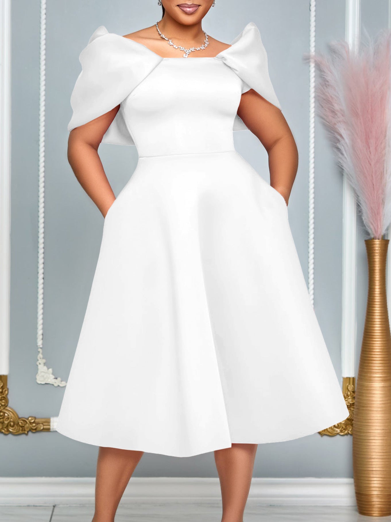 Women's Fashion Chic Elegant Sexy Formal Party African Dress 8