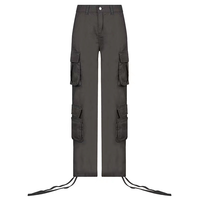 Women Street Hip Hop Low Cargo Pants 19