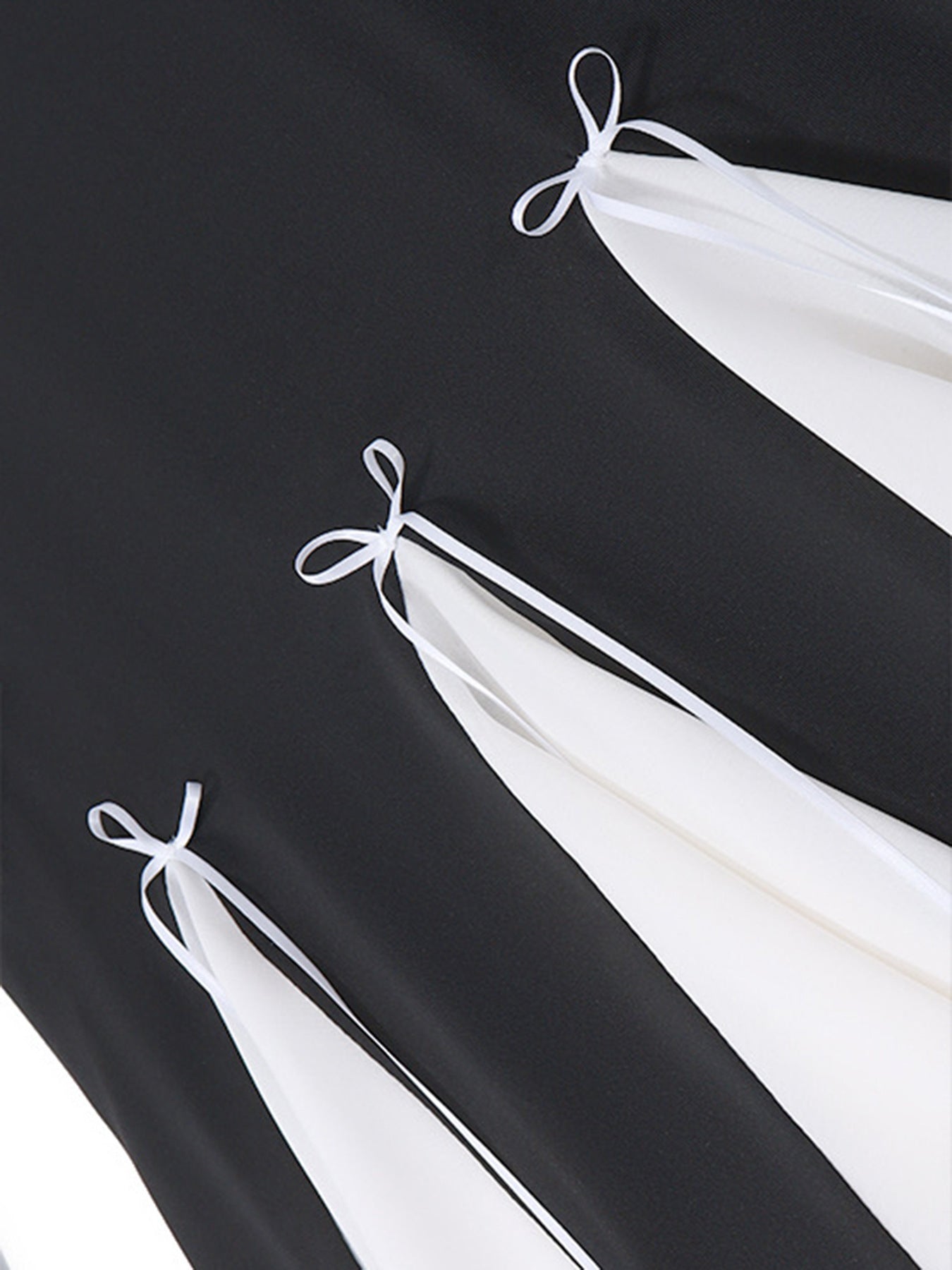 Spring Bow Lace-Up Bell Bottom Long Sleeve Dress 18