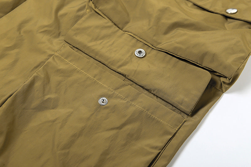 Autumn Women's Clothing Zipper Slim Long Sleeve Crop Jacket Cargo Skirt Two Piece Set 23