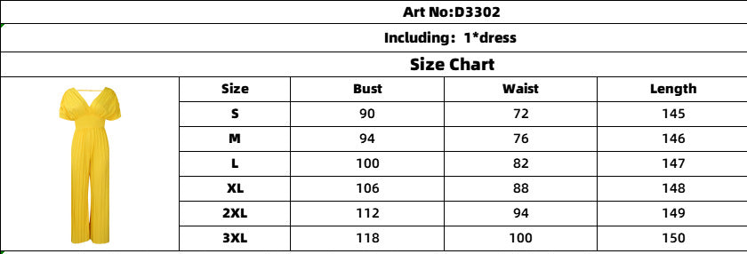 Women's V Neck Solid Color Pleated Jumpsuit 14