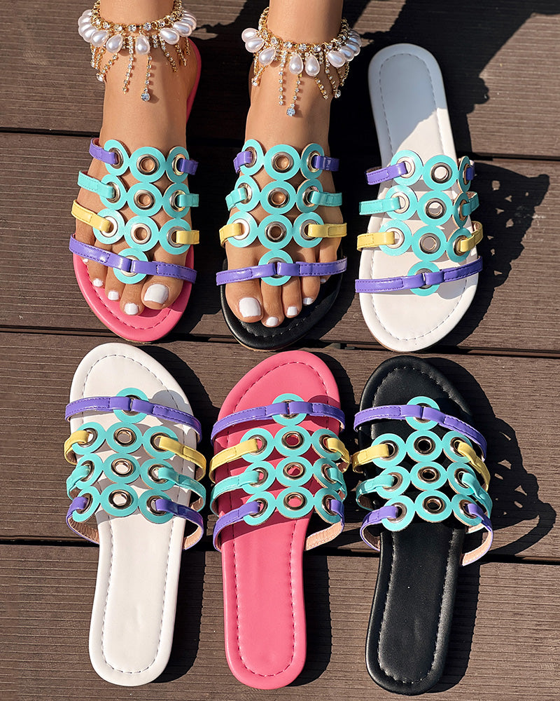 Women's Flat Hollowout Beach Sandals 6