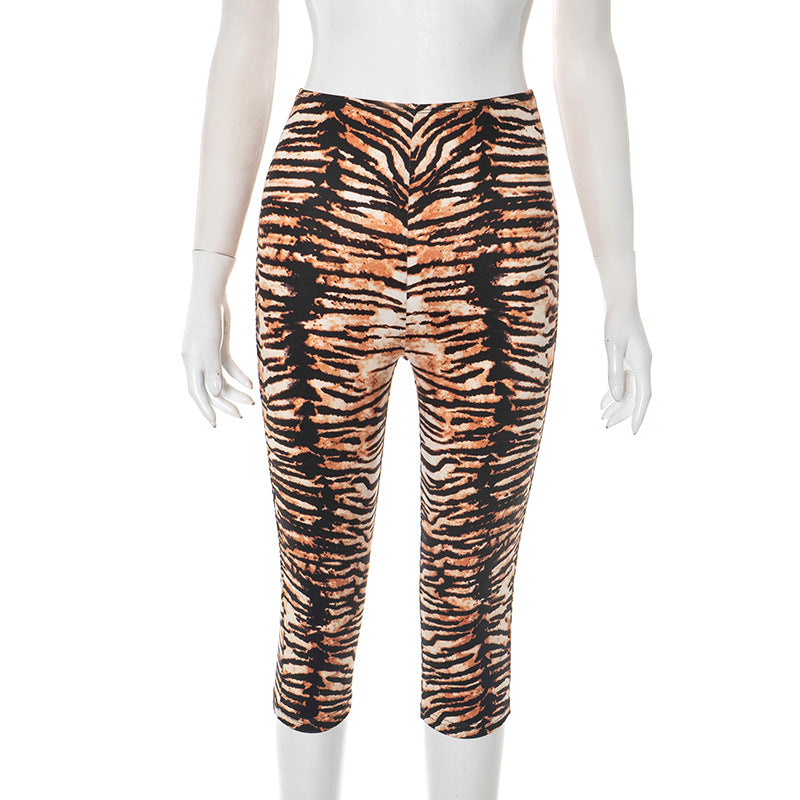 Women Sexy Tiger Printed Three-Piece Pants 23