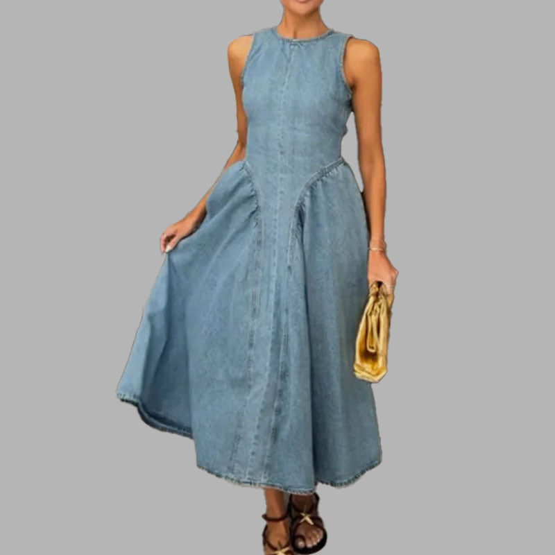 Women Spring Casual Elegant Sleeveless French Dress 6