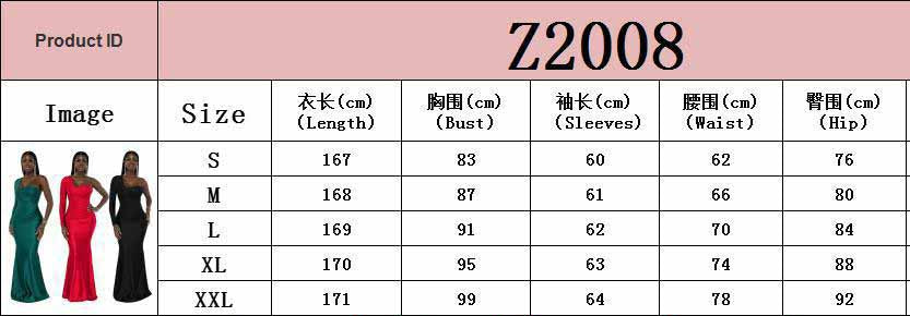 Fall Women Sexy One Shoulder Party Evening Dress Mermaid Skirt 16