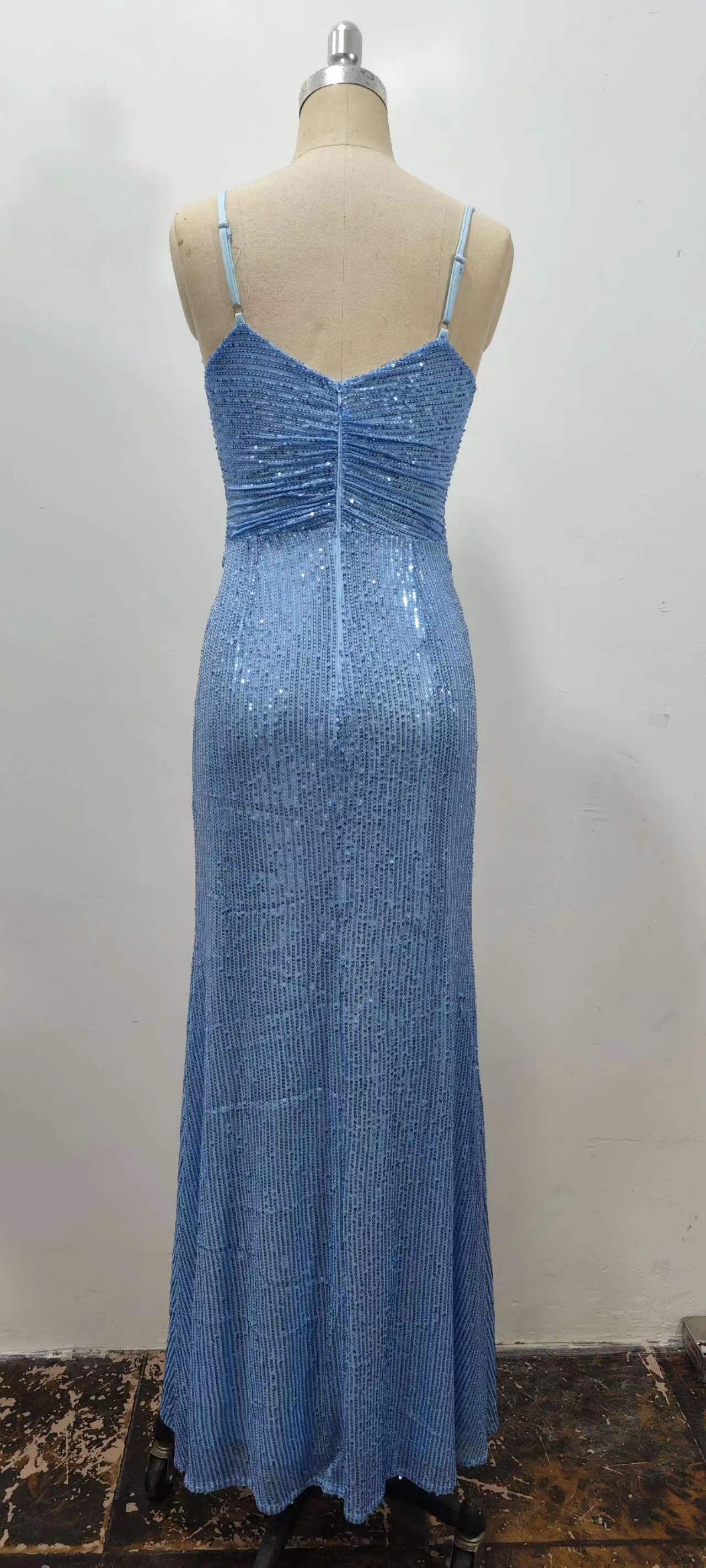 Women sexy suspenders formal party evening dress 12