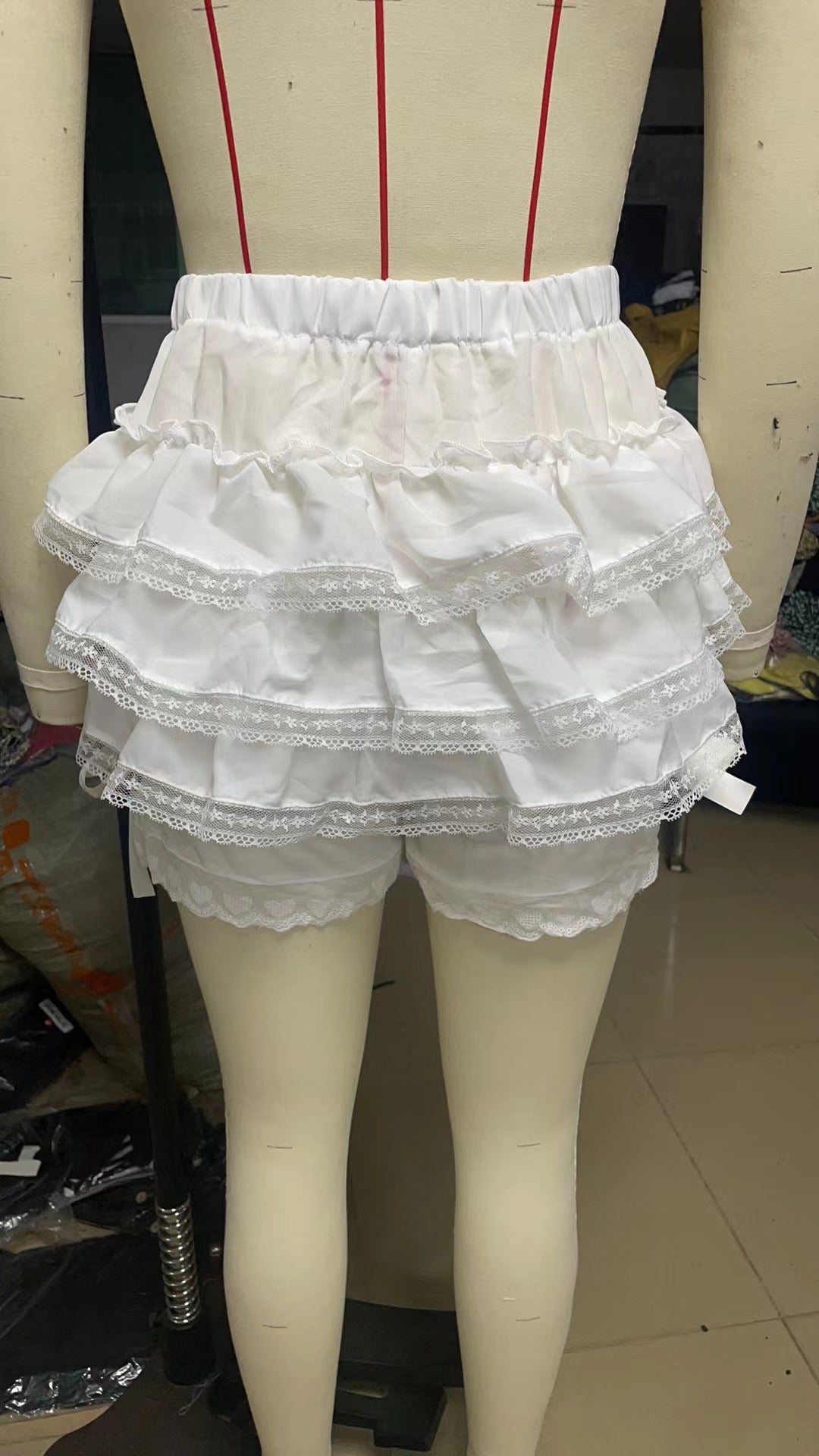 Women Bow Cake Multi-layer Lace Short Skirt 7