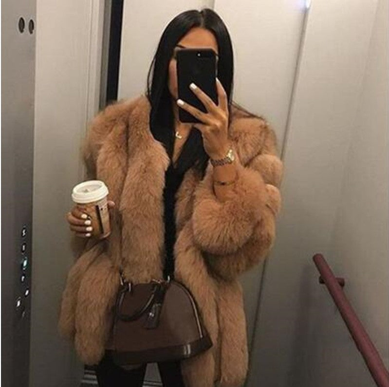 Women's Faux Fur Jacket Autumn And Winter Faux Fur Coat 6