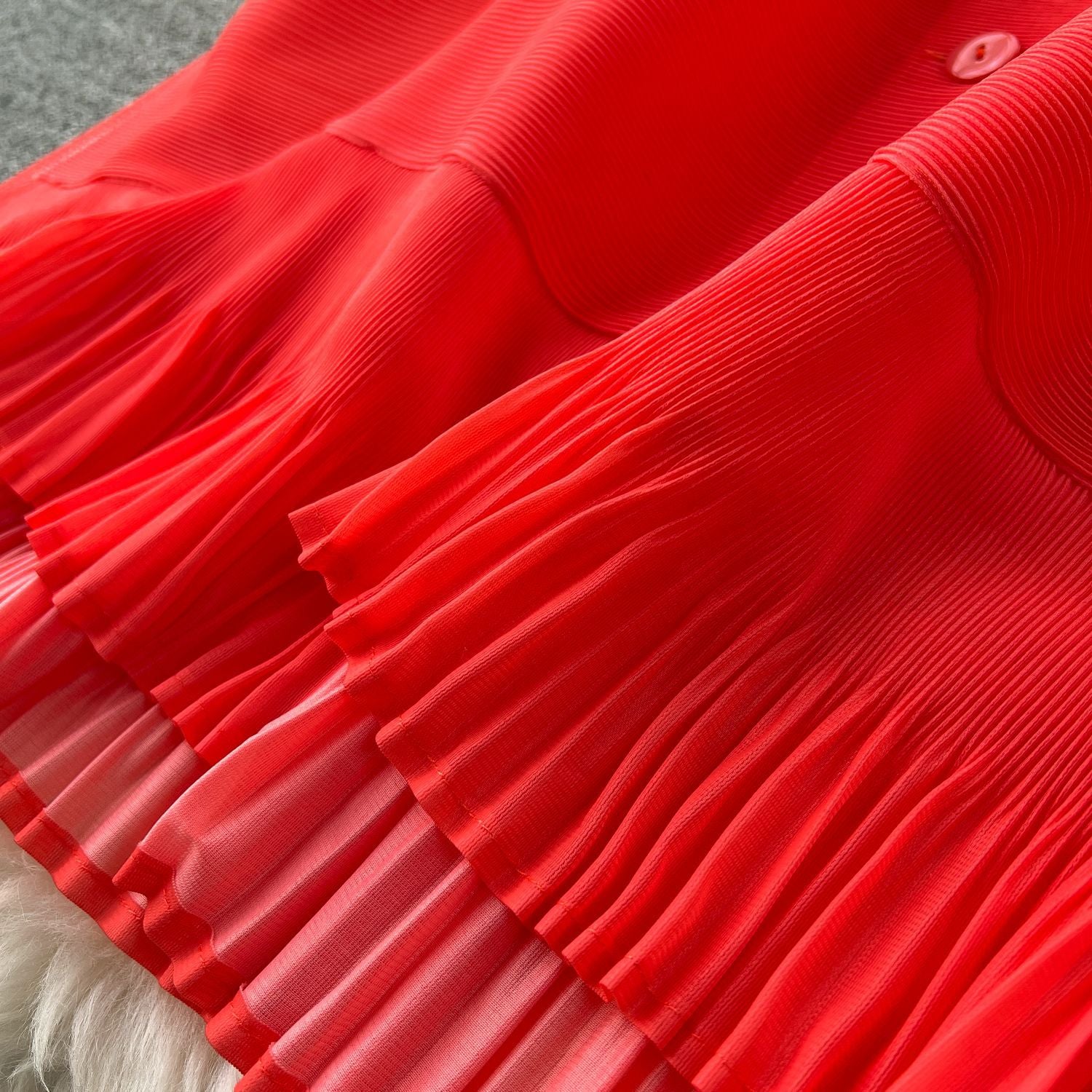 Print Women Summer Loose Slim Fit Casual Pleated Dress 15