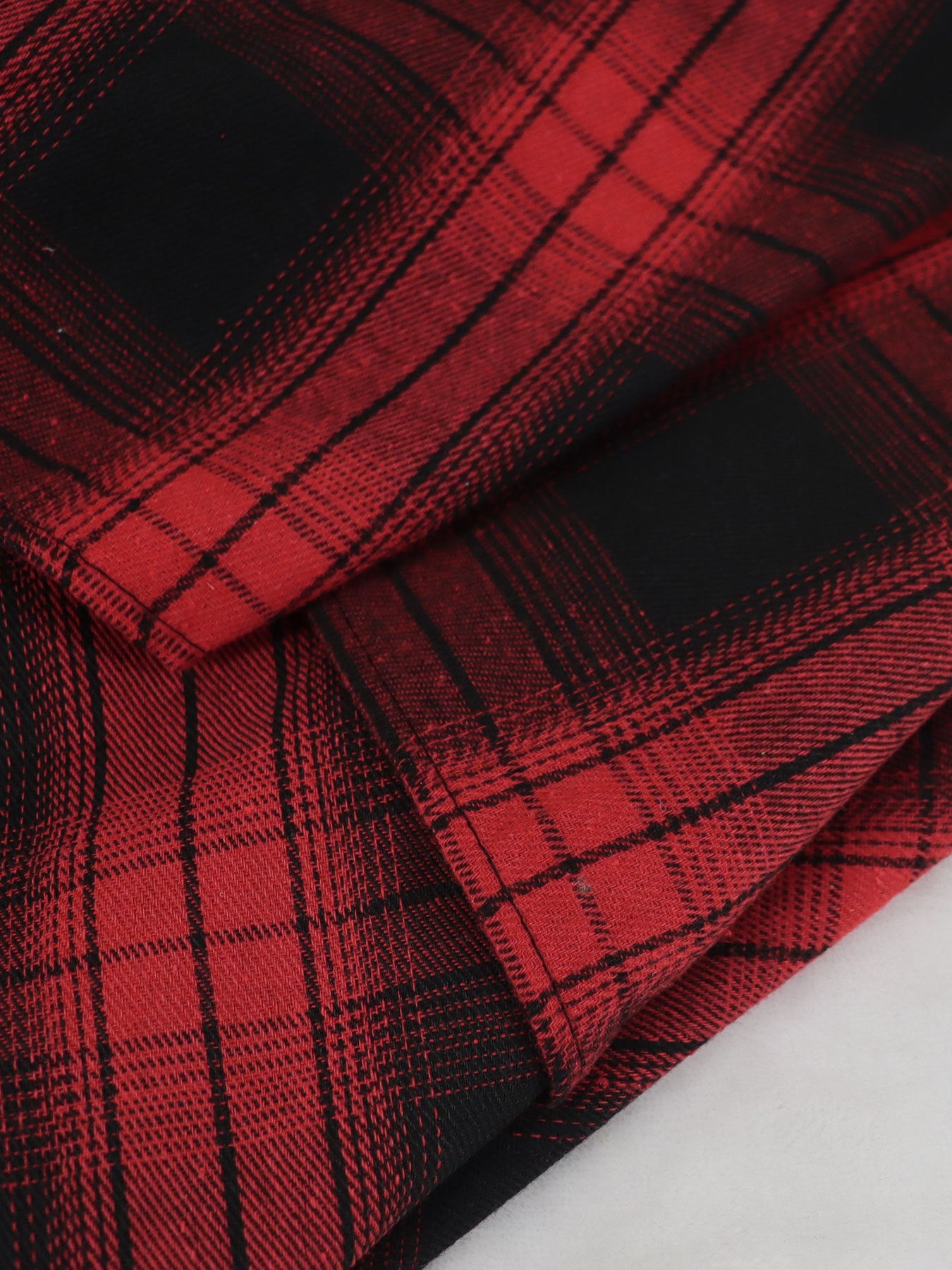 High-Waist Patchwork Asymmetrical Plaid Skirt 30