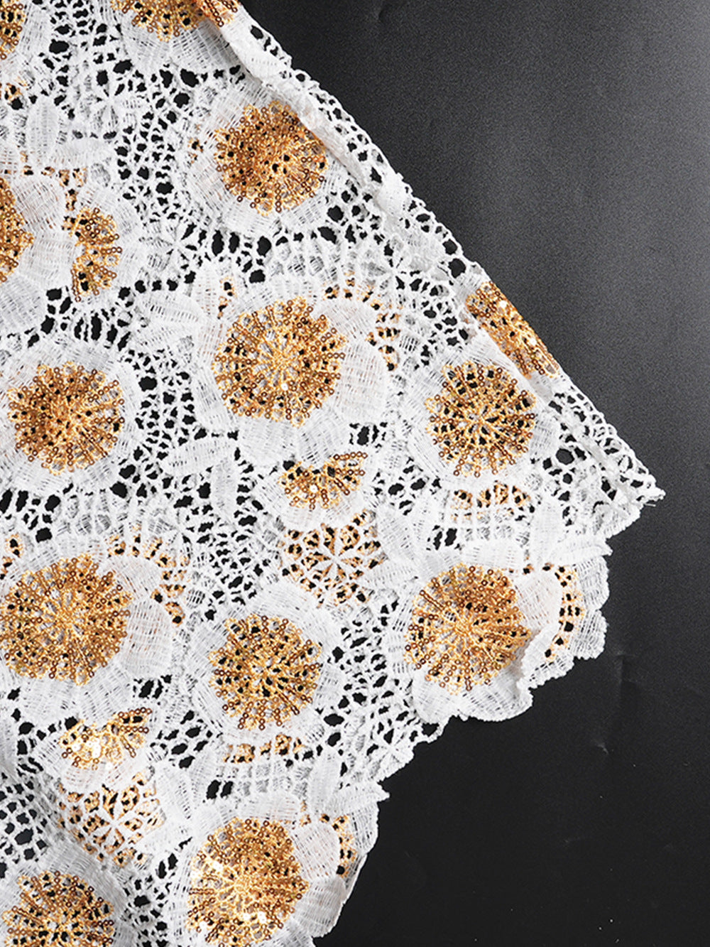 African Women's Clothing Plus Size Embroidered Lace Robe Dress 6