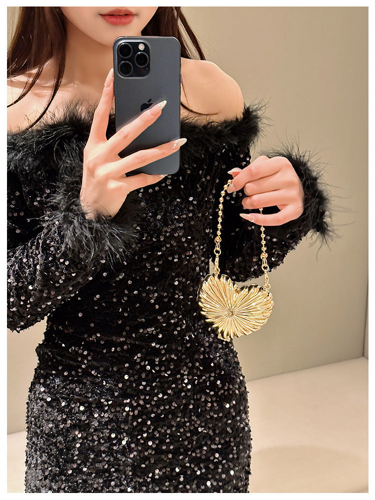 Mini Metal Shell/Heart Shape Bag One Shoulder Crossbody Fashion Bag 7