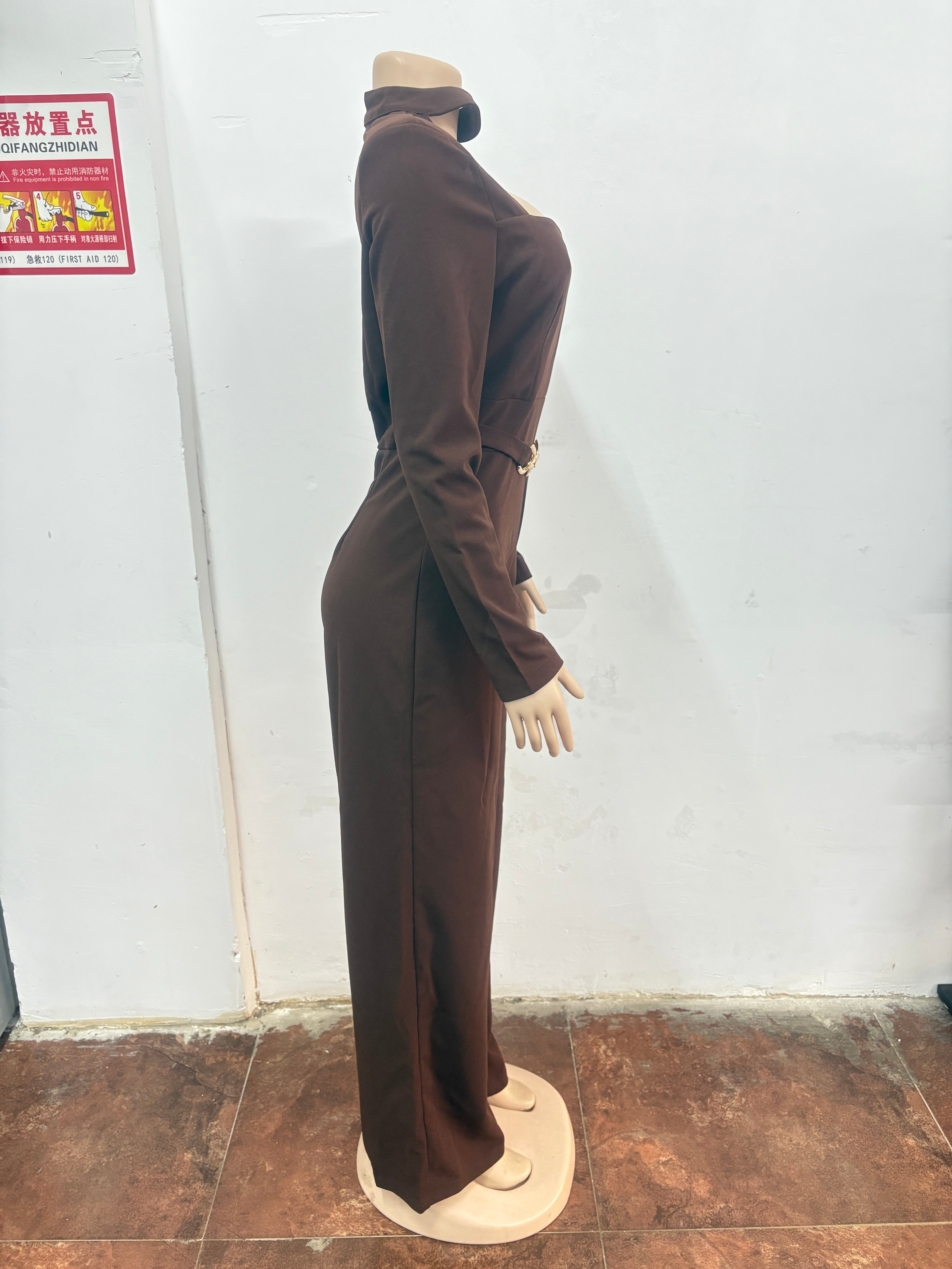 Elegant Cutout Neck Long Sleeve Wide-Leg Jumpsuit 17