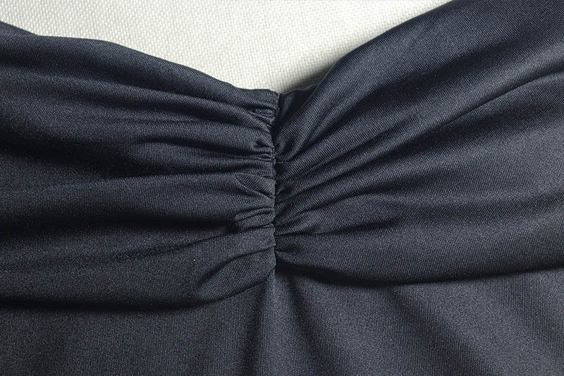 Women Fall Solid Sexy Off Shoulder Backless Off Shoulder Strapless Dress 13