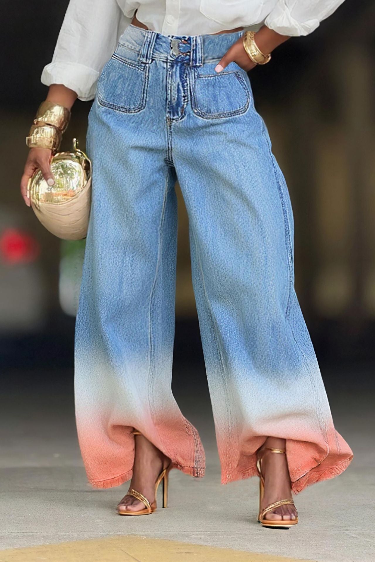 Women Ombre Denim Pant 6