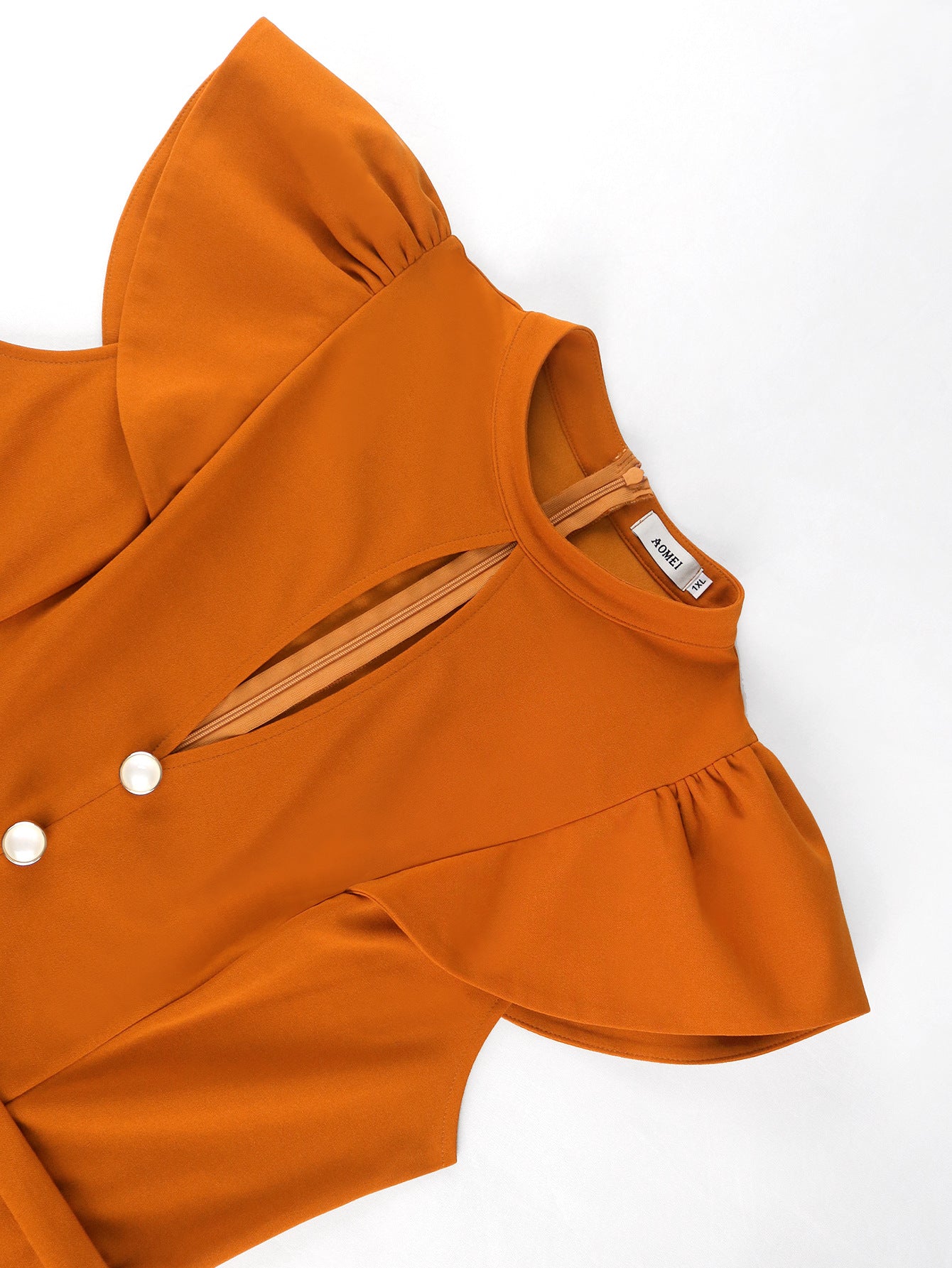 Women Style Cape Sleeve Half High Neck Sexy Hollow Formal Party Jumpsuit 8