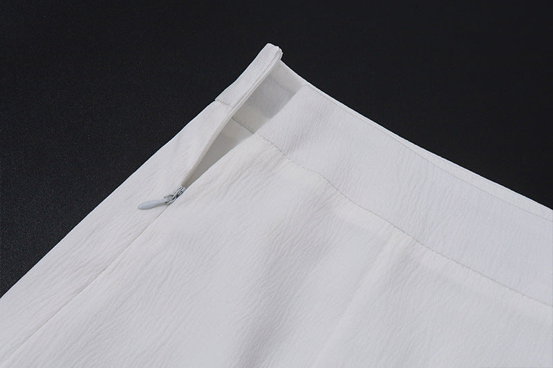 Women sexy V-neck Halter Neck Top and slit skirt two-piece set 15