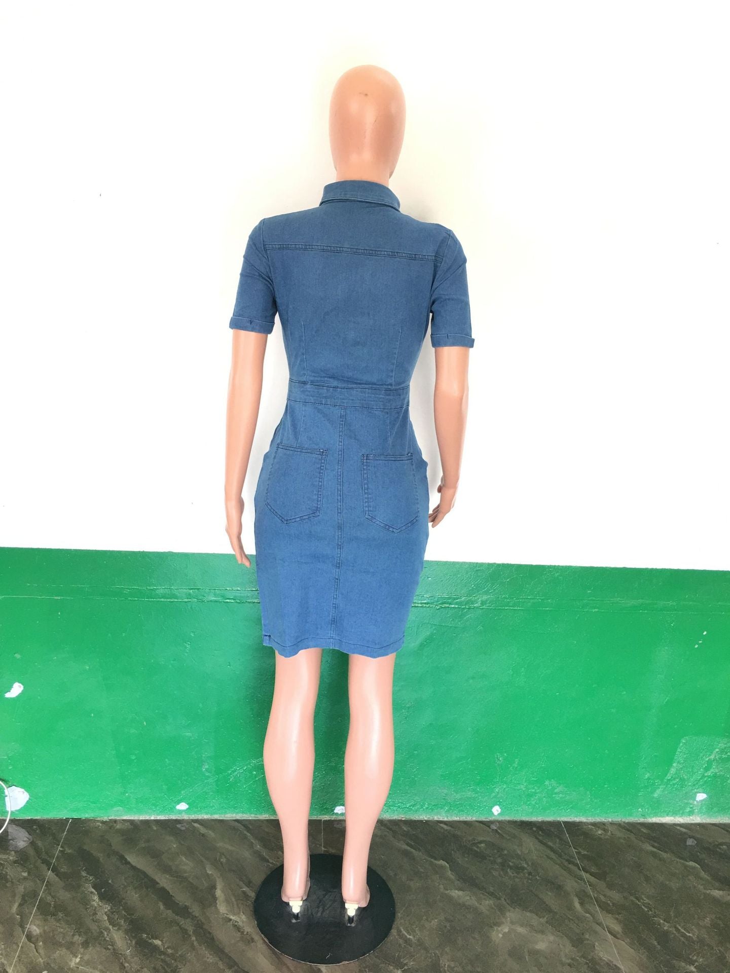 Sexy Fit Denim Dress Bodycon Club Dress Set 13