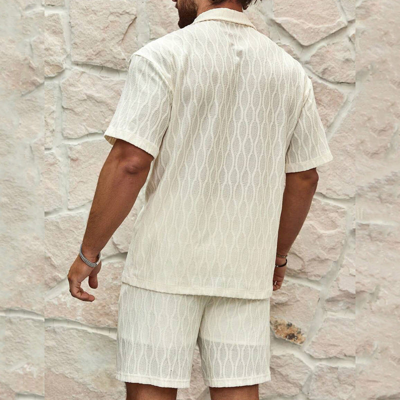 Summer Casual Men's Shirt & Shorts Set 8