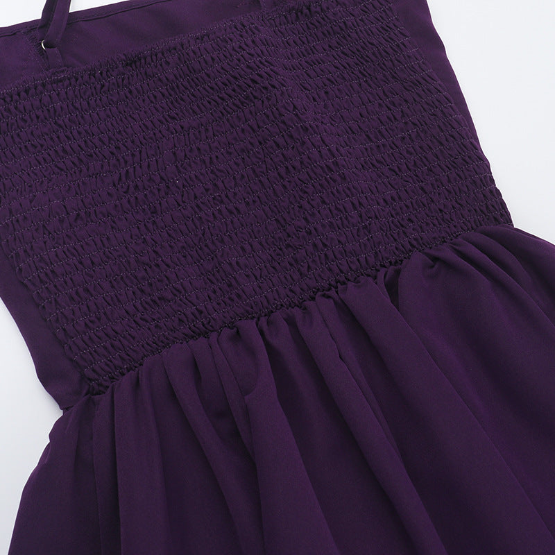 Strapless Low-Back Lace-Up Maxi Dress Floral Trim Chic Gown 14