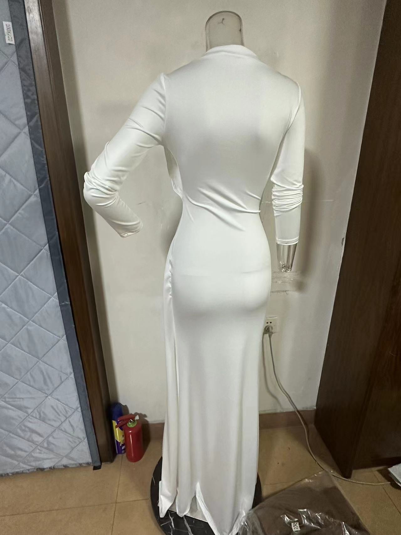 Women Fall Round Neck Bodycon Long Sleeve Dress 20