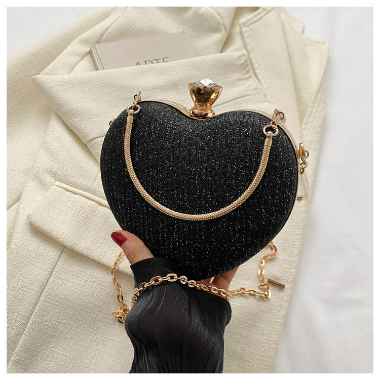 Women Heart Print chain handbag single shoulder crossbody small bag 20