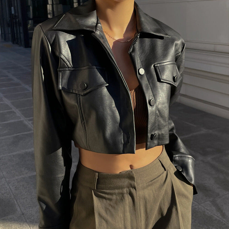 Women Sexy Crop Jacket Coat 3