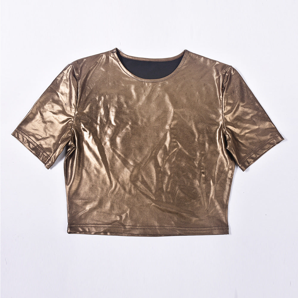 Women summer sexy Crop Top and Mini Skirt two-piece set 15