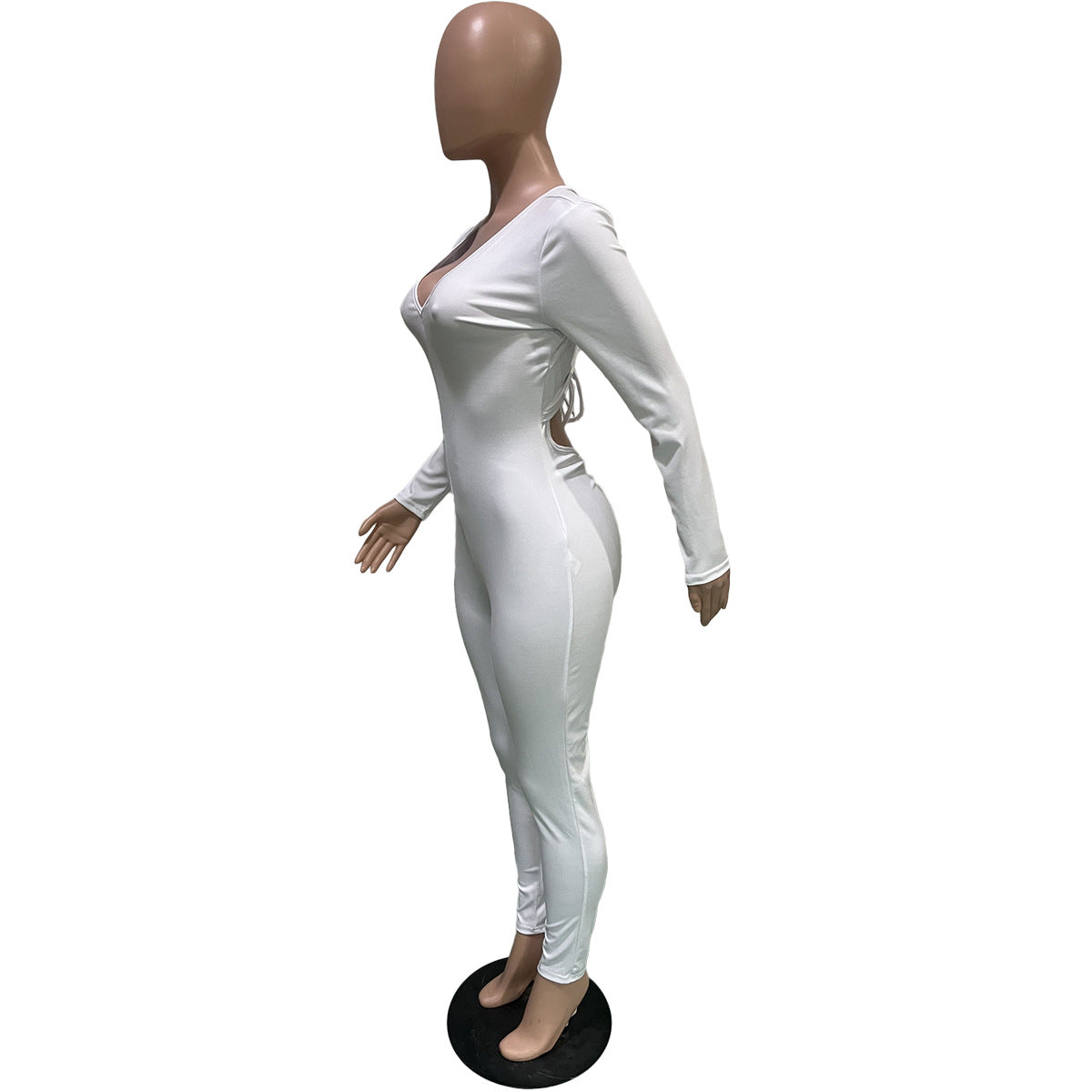 Women's Back Drawstring Scrunch Butt Sexy Jumpsuit 22