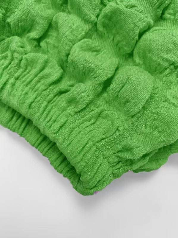 Plus Size Solid Color Bubble Bat Sleeves Top and Skirt Two-Piece Set 14