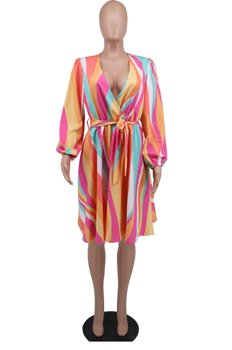 Spring Women's Long Sleeve Fashion Casual Dress 9