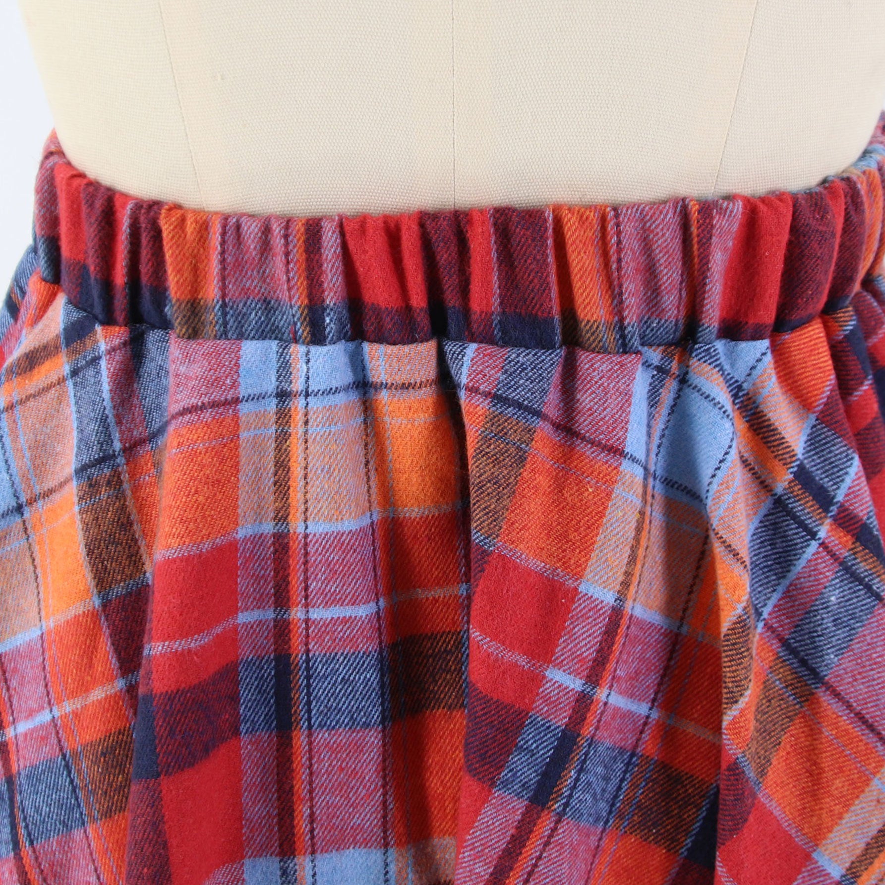 Fashionable Asymmetrical High-Waist Patchwork Plaid Skirt 27