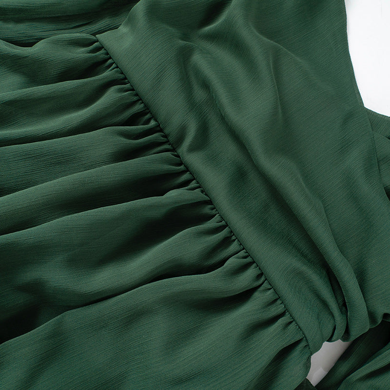 Women Summer Solid Casual Mesh Long Sleeve Lace-Up Backless Mini Dress 28