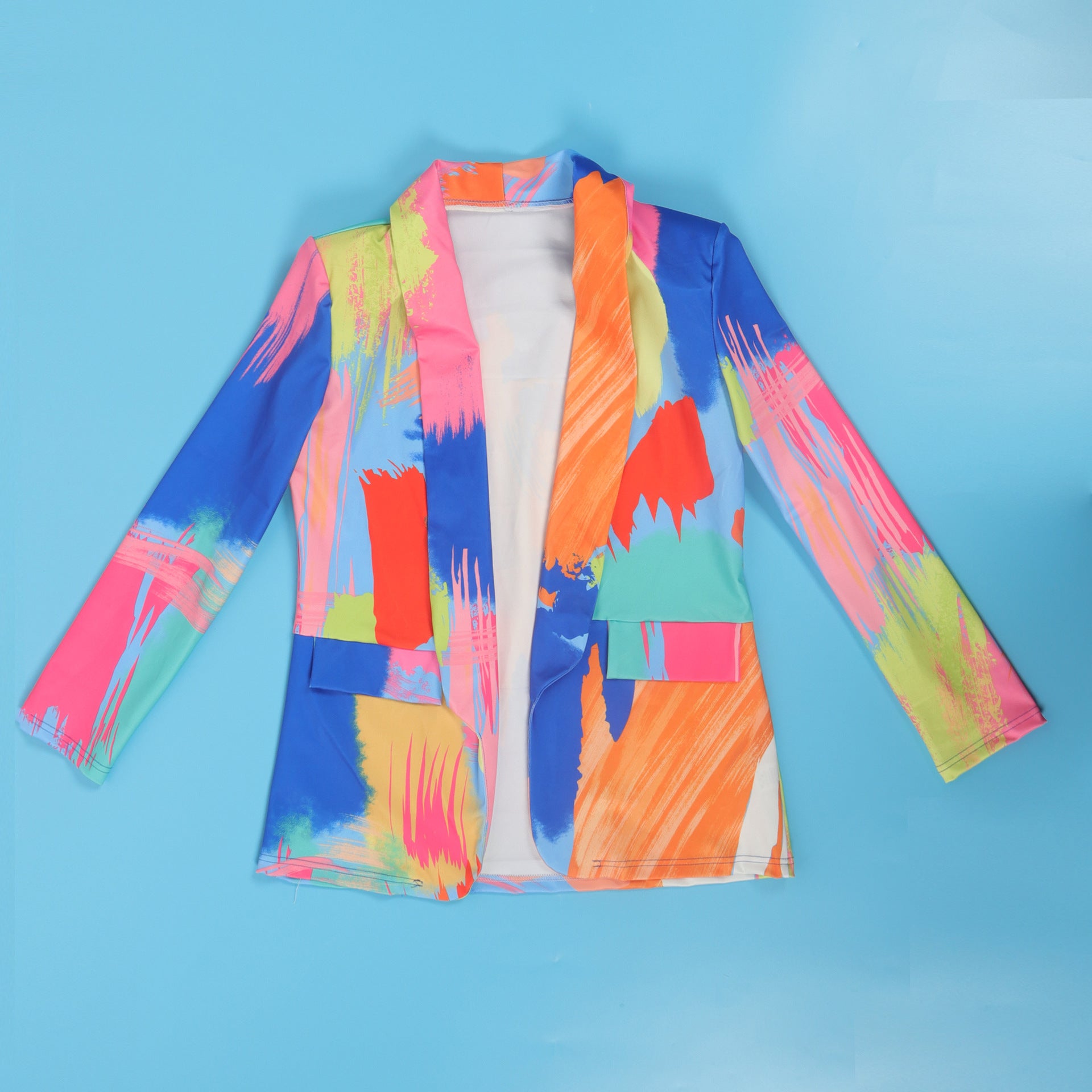 Casual Fashion Multi-Color Print Fashion Blazer Top 88