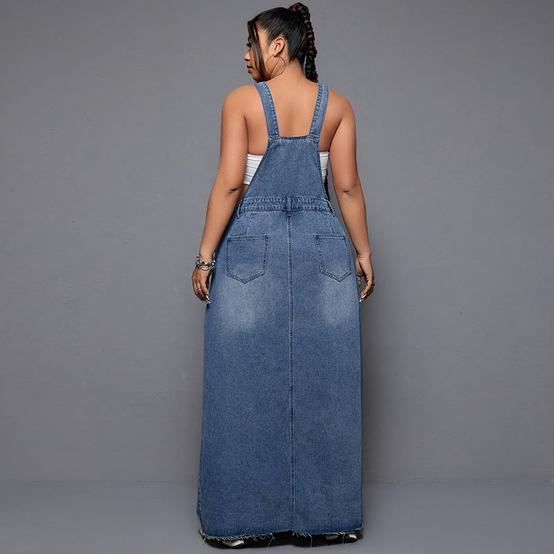 Plus-Size Women Denim Jumpsuit 3