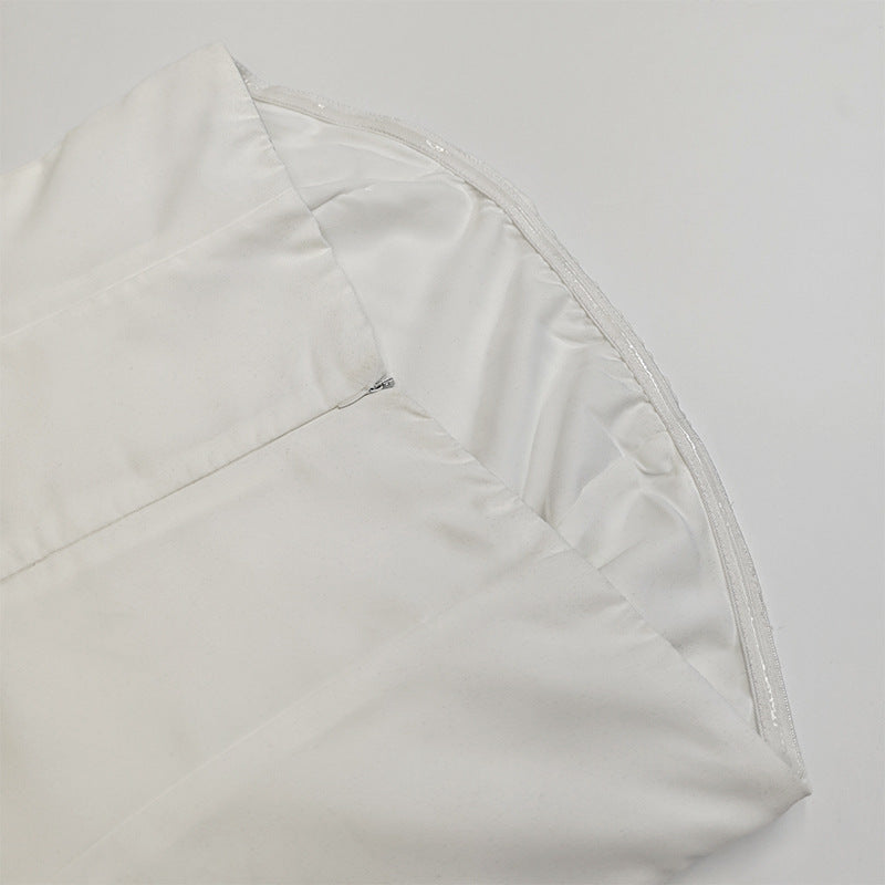 Women Solid Strapless Dress 13