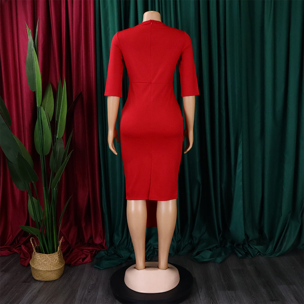 Ladies Fashion Chic Tonol Office Bodycon African Dress 19