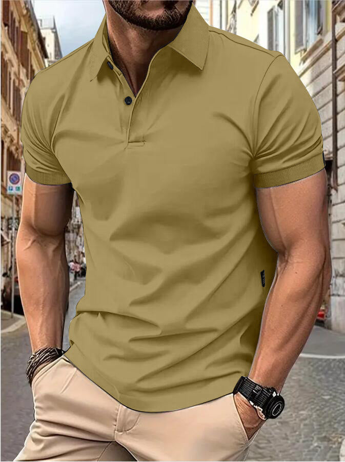 Men's summer solid short-sleeved Top 10