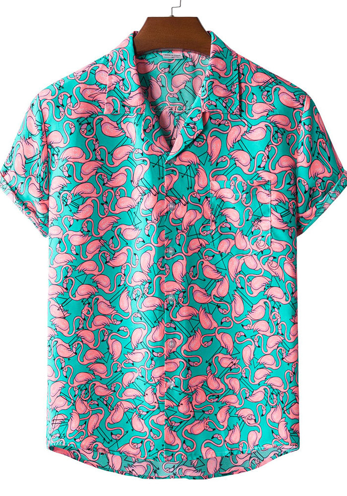 Men's Print Holidays Men's Short Sleeve Casual Shirt