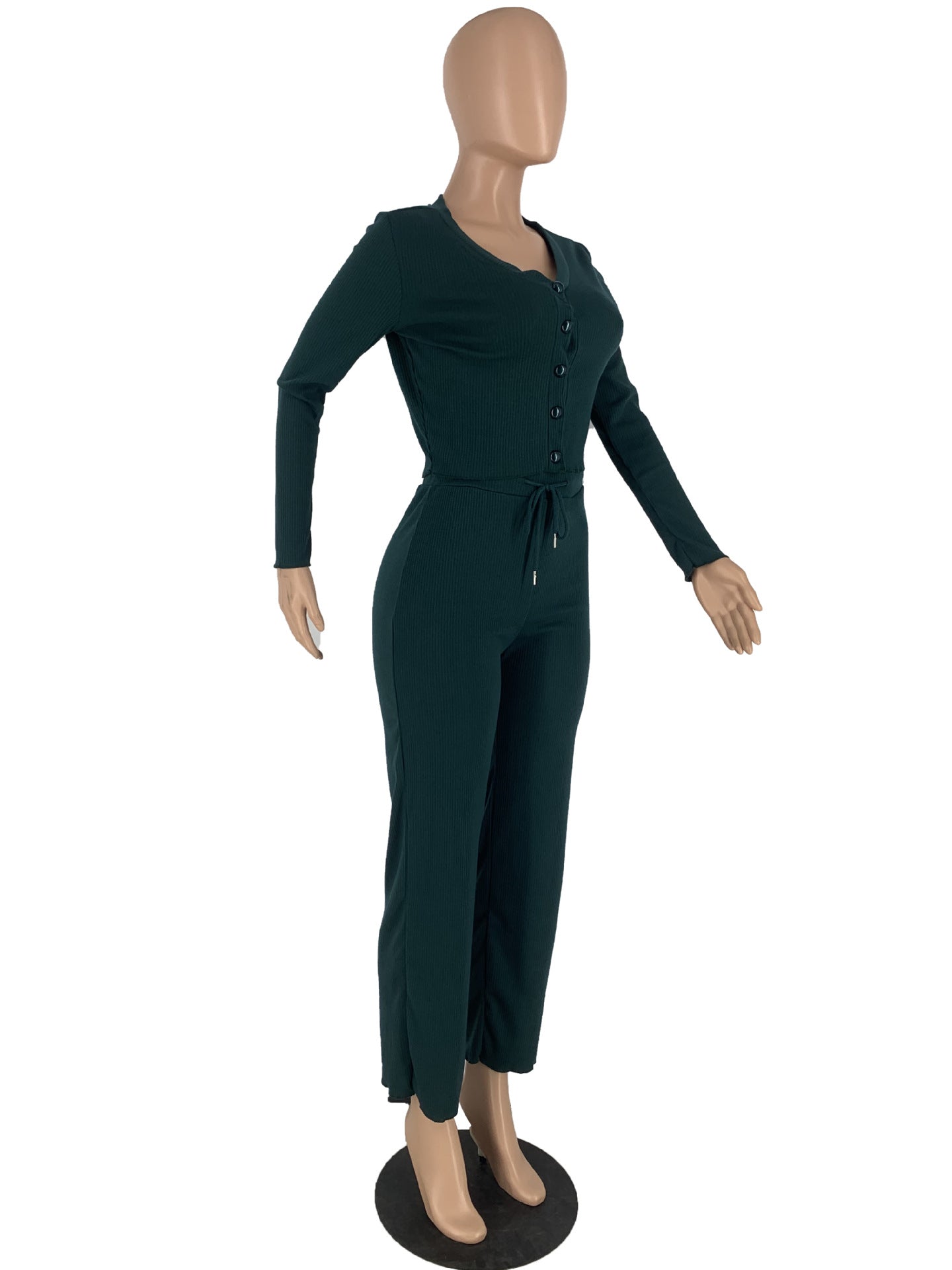 Women Casual V-neck Top and Pant two-piece set 20