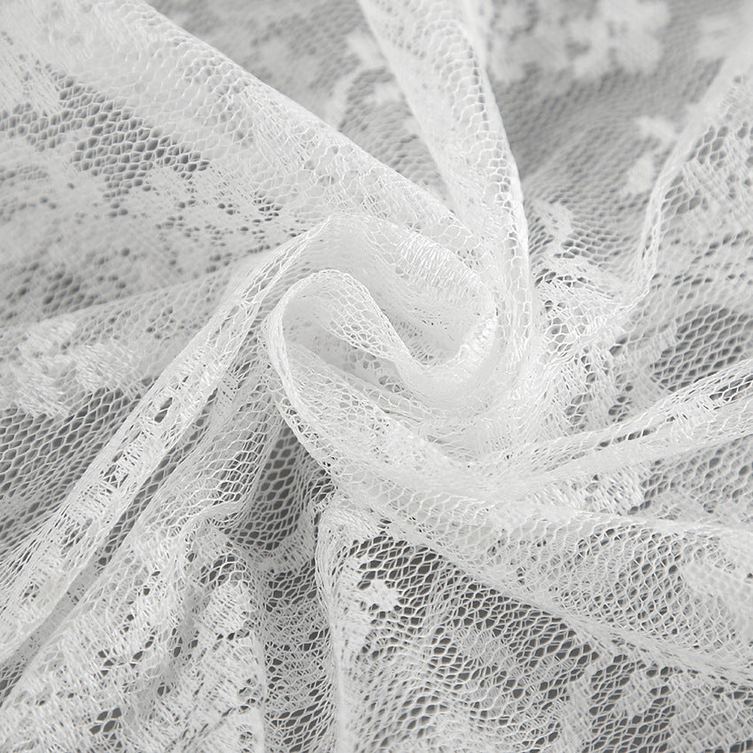 Sexy See-Through Lace A-Line Spring Summer Fashion Long Skirt 8