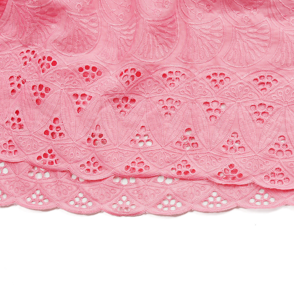 Plus Size African Women Patchwork Lace Dress 12