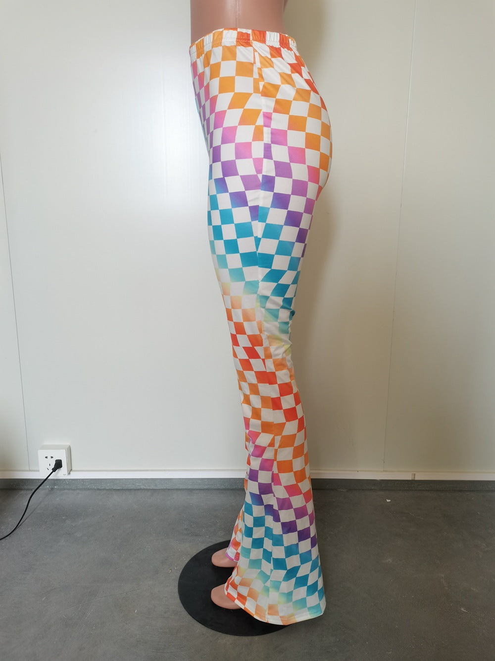 Women's Colorful Printed Slim Bootcut Pants 10