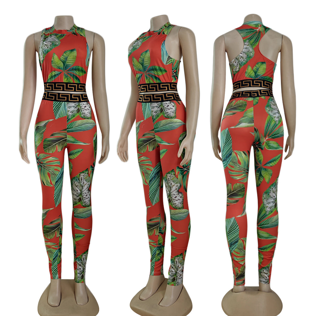 Women's Clothing Summer Fashion Print Sports Vest Pants Ladies two piece set 8